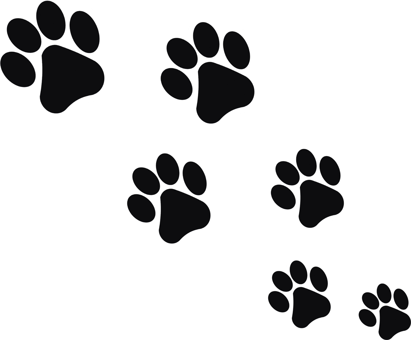 Dog Paw Prints Illustration 